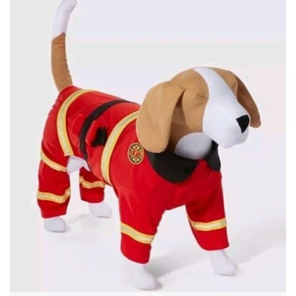 Target Halloween Full Body Firefighter Dog Costume Size M and L Hyde & EEK!